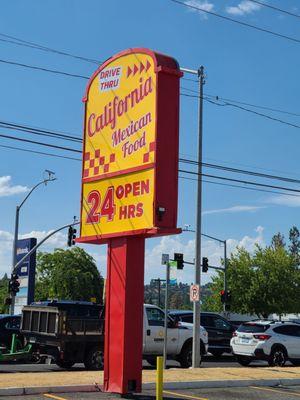 Sign outside of the new Mexican place