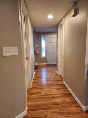 Installed new doors, trim and baseboards