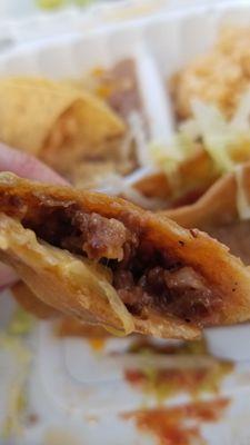 Deep Fried Shredded Beef Taco