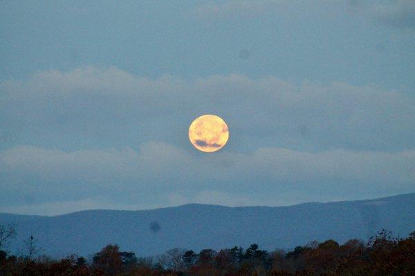 Moon set from our deck