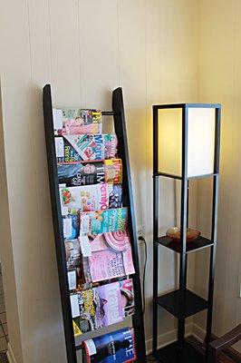 Enjoy a magazine in our waiting room.