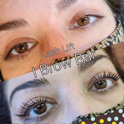 Lash lift before and after