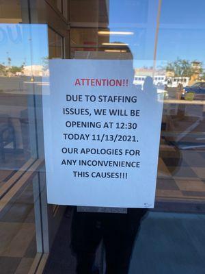 To show how short staffed