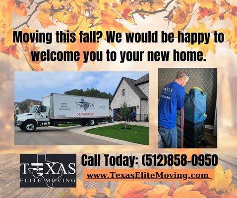 This fall weather is perfect moving weather!