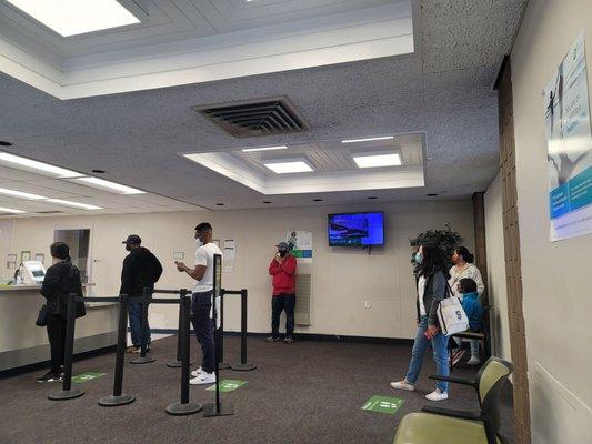 Quest Diagnostics on 8/24/21. People waiting to be seen.