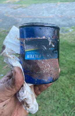 Oil filter have never been changed possibly since 2015 and they said it was changed and in good condition