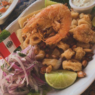 JALEA ON POINT! Light battered Seafood w/ fried Cassava & salsa criolla