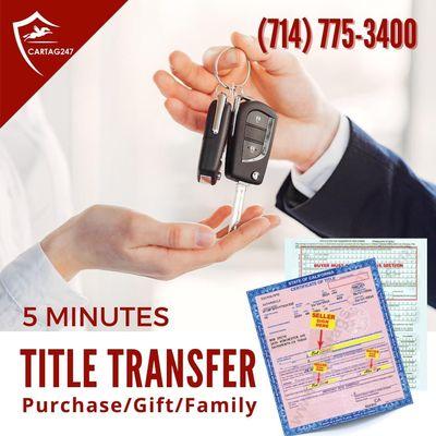 Quick Service -  Vehicle Title Transfer. You have questions, we got answers.