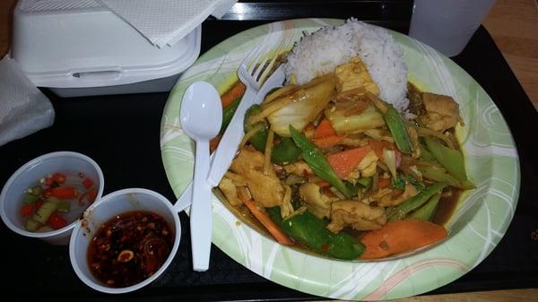 Thai yellow curry with chicken