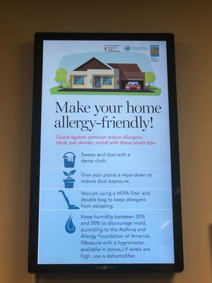 Home allergy info