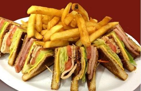 Club Sandwich with French Fries