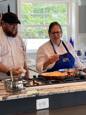 Cooking lessons time with the chef