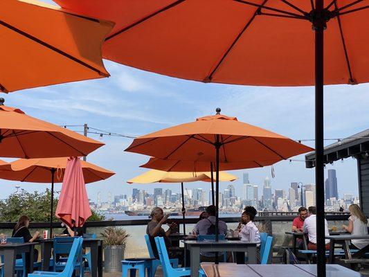 Patio overlooking the city