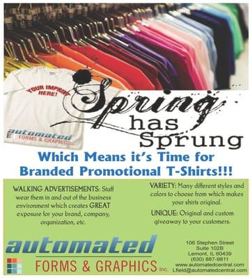 Spring has Sprung which means its time for branded promotional shirts!