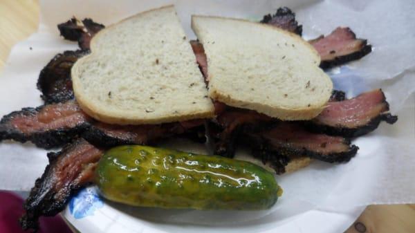 1/2 lb Pastrami on Rye.... Crispy Half  Sour Pickle :D