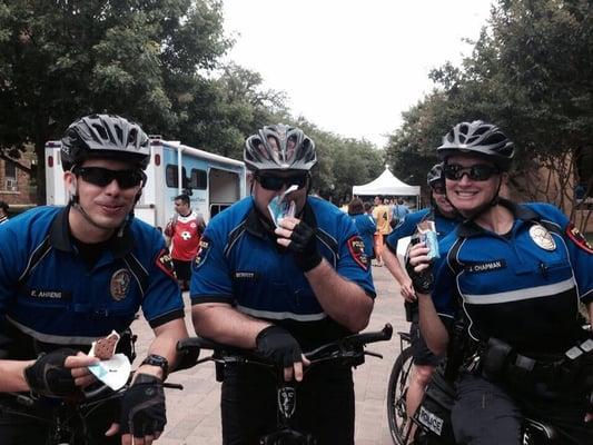 Plano NPO unit participating in special Olympic torch run 2014