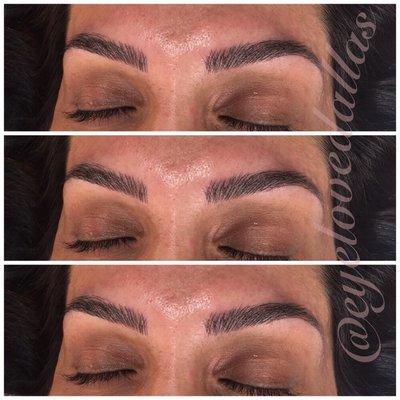 Microblading natural looking brows.