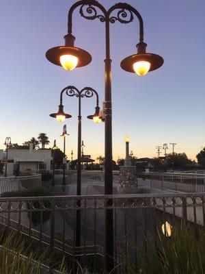 cute lampposts at the train station