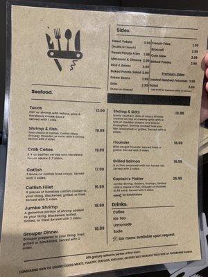 Menu side 2