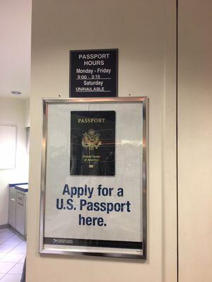 Passport hours as posted as of July 2017