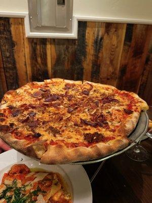 Elk sausage pizza