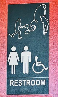 Gender neutral bathroom sign