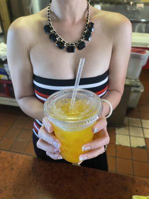 Passionfruit lemonade for our customers who don't like coffee.