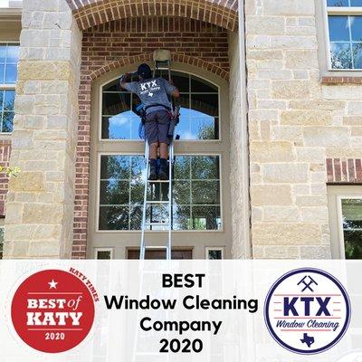 Voted "Best of Katy 2020" Best Window Cleaning Company!