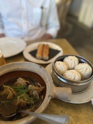 Seafood dumplings and Char Siu Bao