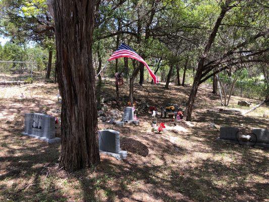 Some of the newer graves.