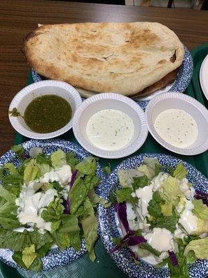 Salad and Bread comes with each plate