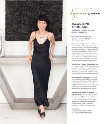 Jacqueline Thompson, Dynamic Women, Riviera Magazine