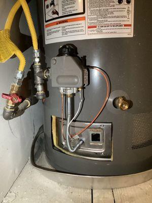 Changed out a gas valve instead of just selling a new water heater.