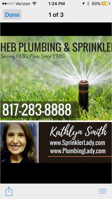 HEB Plumbing and Sprinkler - Kathlyn Smith