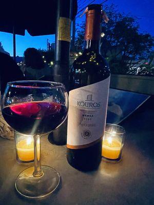 Beautiful Night to drink Greek Wine