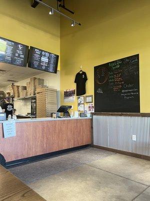 Counter with specials board