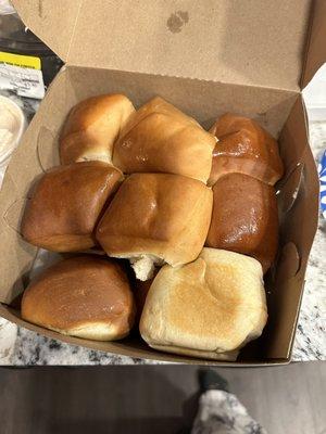 Over cooked rolls