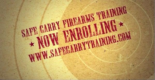 Now enrolling in all firearms training disciplines.  Contact us today!  training@safecarrytraining - (978) 226-3212