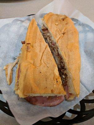 El Cubano. Full Cuban 9" sandwich. $7.25.