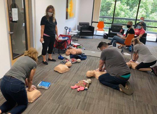 COVID training precautions. Small class size. Social Distancing enforced. Masks required. Sanitizing between customers.