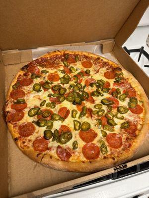 Pepperoni and jalapeño