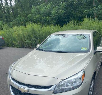 Windshield Replacement done on a 2015 Chevrolet Malibu