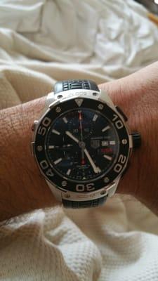 Tag Heuer Aquaracer limited edition 34th Americas cup made for the oracle sailing team.