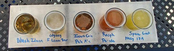 Flight of beer. You select the samples.