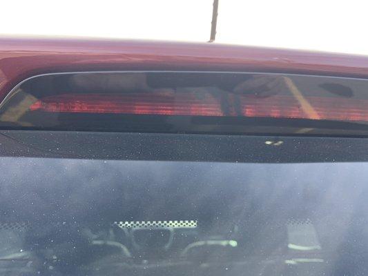 Adhesive in the brake light