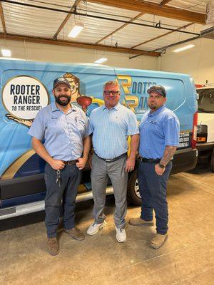 Coronel, Nolan and Daniel are three of our amazing team members looking forward to helping you with any potential drain issues!