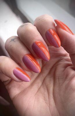 Structured Gel Manicure with nail art