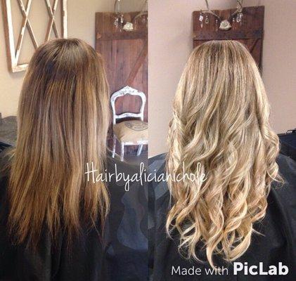 Before and After. Color and Babe Hair Extensions