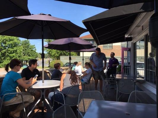 Outdoor patio seating