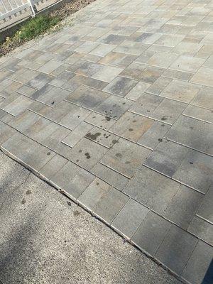 Stains on my new driveway due to negligence